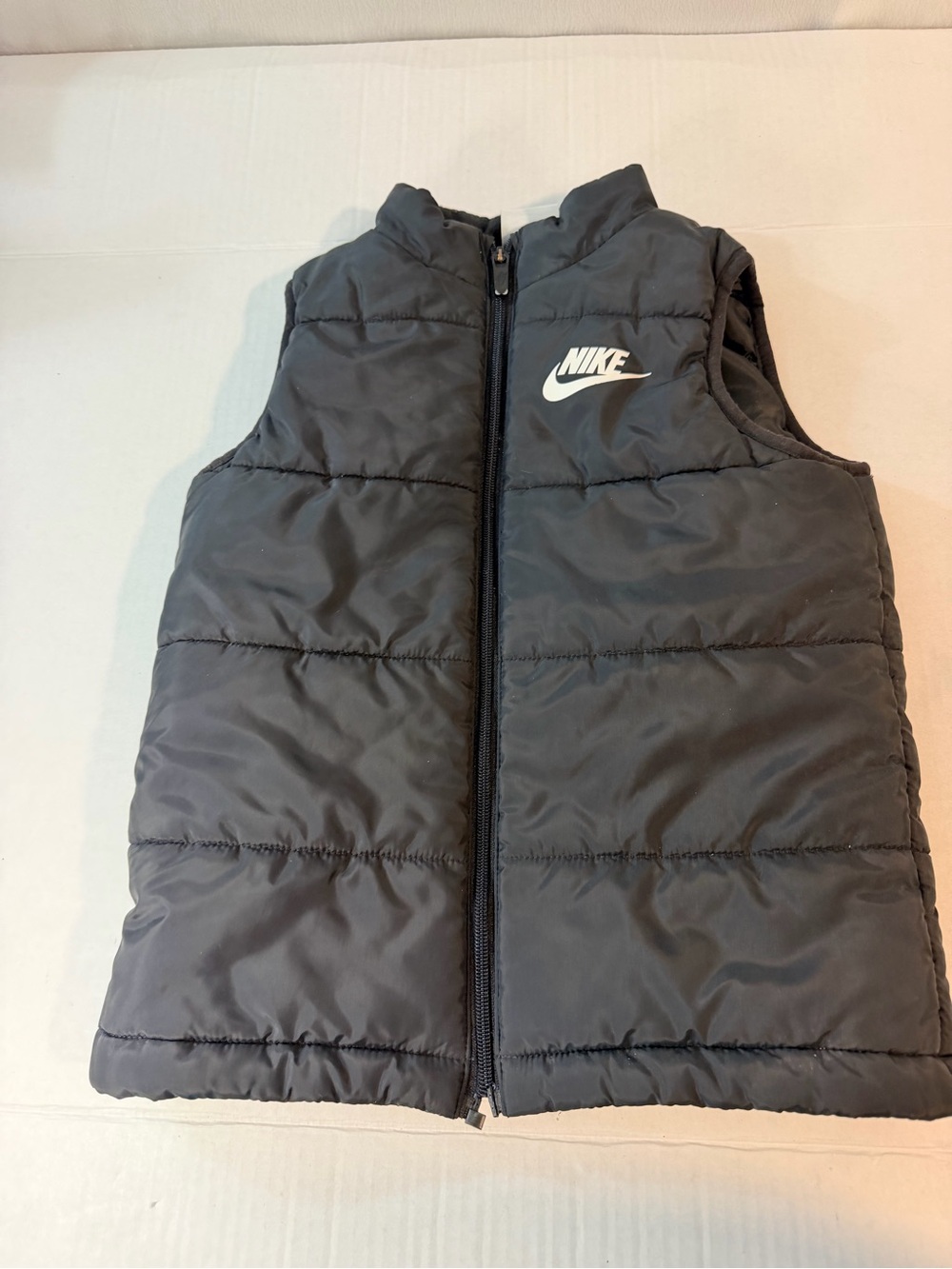 Nike Black Quilted Vest with White Logo